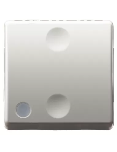 Interrupteur unipolaire à deux voies Gewiss GW20589, 250 V CA, 16 A, éclairé, système à 2 modules, blanc